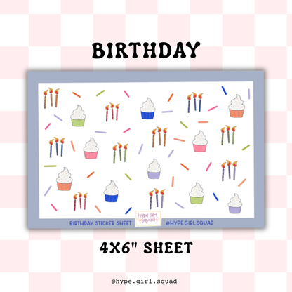 Sticker Sheet - Birthday