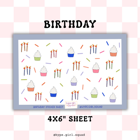 Sticker Sheet - Birthday