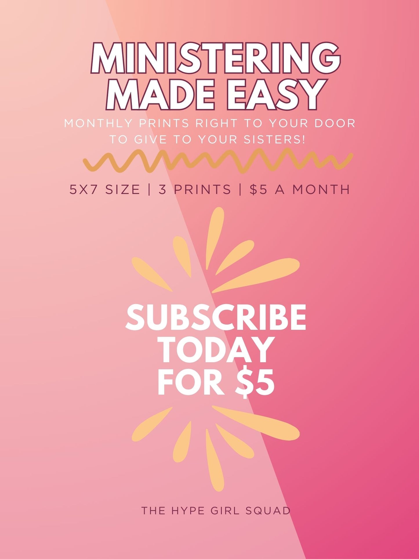 Monthly Ministering Subscription