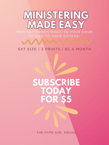 Monthly Ministering Subscription